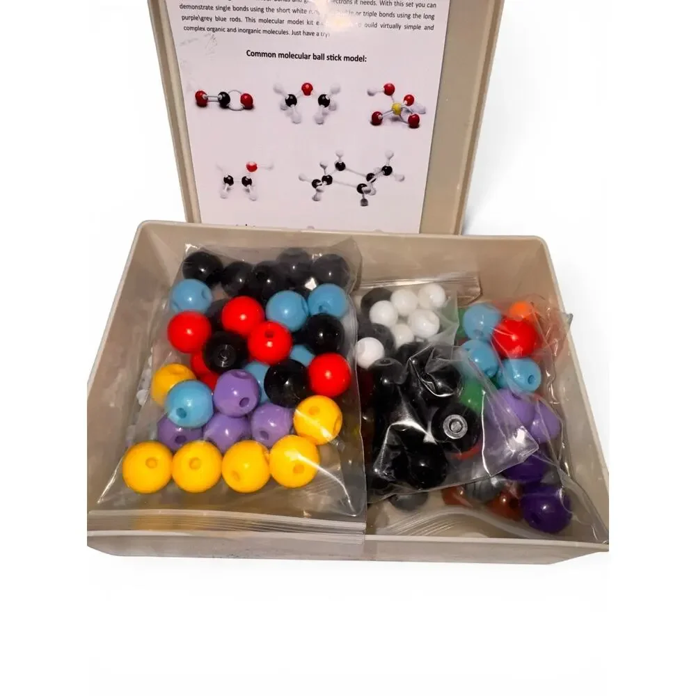 444 Pc Molecular Model Kit C60 Fullerene Organic Inorganic Chemistry w/ Case